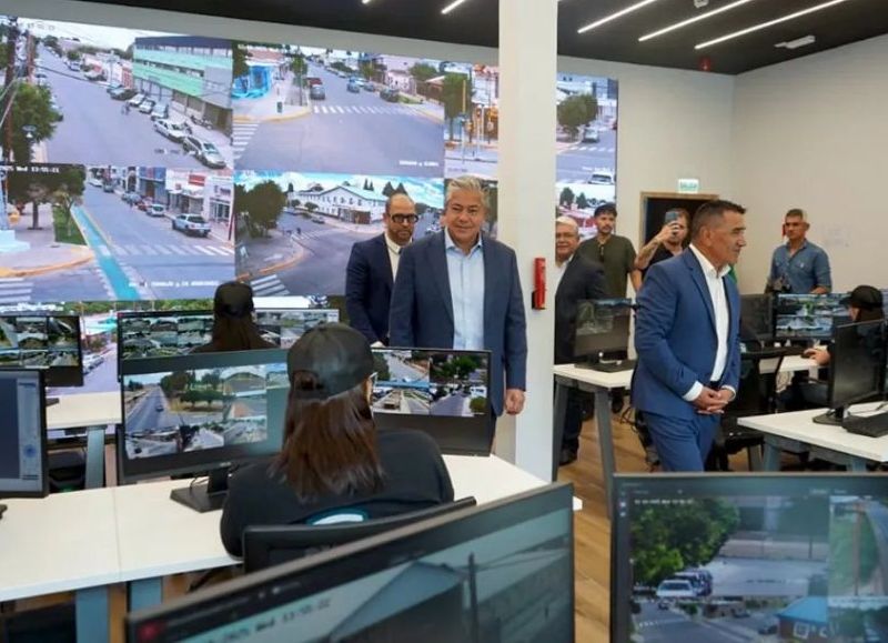 Figueroa y Rioseco inauguraron el nuevo centro de monitoreo en Cutral Co