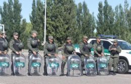 Movilización de ATE Río Negro: Fuerzas de seguridad apostadas en el Puente Cipolletti-Neuquén